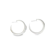 18K Gold Filled Curved Wide Minimalist Hoops (J305 - J307)(L395) - Freeyouthzbandz