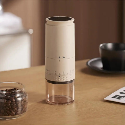 1500mAh Portable Electric Coffee Grinder USB Rechargeable White - Freeyouthzbandz