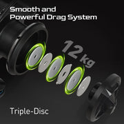 5000 Series Graphite Spinning Reel Left/Right Handed Black - Freeyouthzbandz