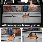 9 - Pocket Car Seat Back Organizer Wear - Resistant Oxford Cloth Gray - Freeyouthzbandz