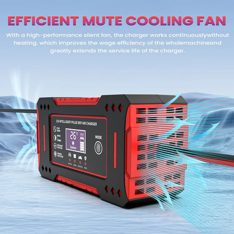 6A 12V Smart Car Battery Charger Lead - Acid Battery Red - Freeyouthzbandz