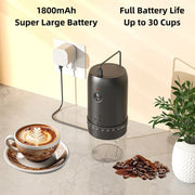 1800mAh Electric Coffee Grinder 40 Level Adjustable Burr Grinder Black - Freeyouthzbandz