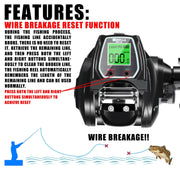 Large Electronic Baitcasting Reel Digital Display Right Hand Black - Freeyouthzbandz