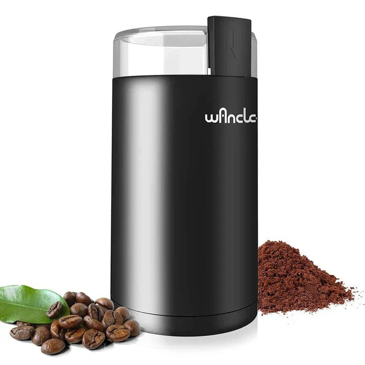 200W High Power Electric Coffee Grinder One Touch Operation Black - Freeyouthzbandz