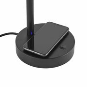 Modern LED Desk Light Table Lamp with Wireless Cell Charging Pad in Black - Freeyouthzbandz