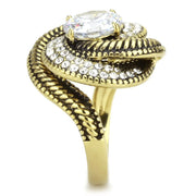 TK3714 - IP Gold(Ion Plating) Stainless Steel Ring with AAA Grade CZ in Clear - Freeyouthzbandz