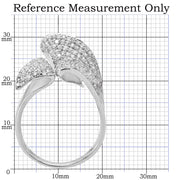 TS032 - Rhodium 925 Sterling Silver Ring with AAA Grade CZ in Clear - Freeyouthzbandz