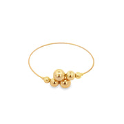 Wrist Cuff Bangle With Gold/Pearls Ball Beads (B2) - Freeyouthzbandz