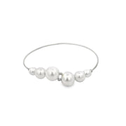 Wrist Cuff Bangle With Gold/Pearls Ball Beads (B2) - Freeyouthzbandz