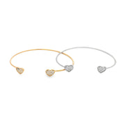 Heart Wrist Cuff Bangle (B53) - Freeyouthzbandz