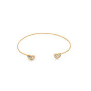 Heart Wrist Cuff Bangle (B53) - Freeyouthzbandz