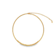 Beaded Neck Choker With Round CZ Stones (H53) - Freeyouthzbandz