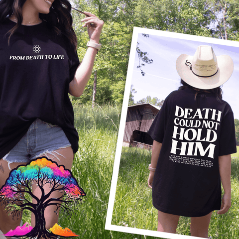 Christian t-shirt - Death Could Not Hold Him - Freeyouthzbandz