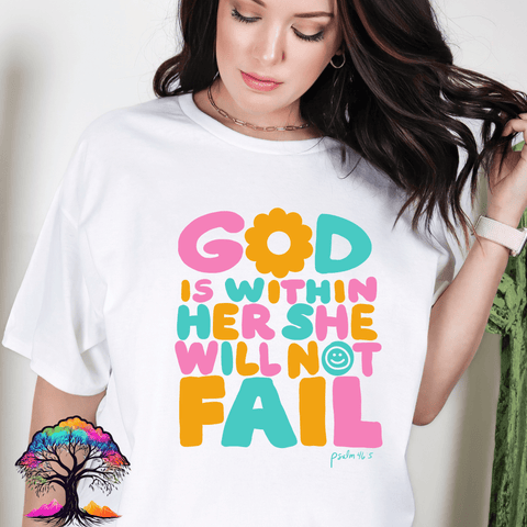 Christian Tshirt - God is Within Her - Eco Choice - Freeyouthzbandz