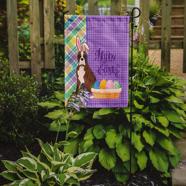 Red Brindle Boxer Easter Garden Flag - Freeyouthzbandz
