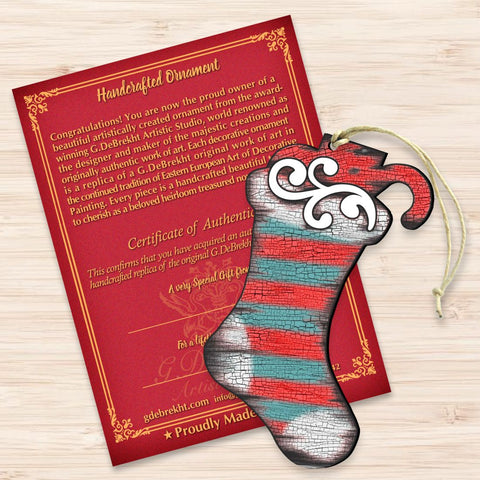 Blue Stocking Wooden Ornaments Christmas by G. DeBrekht - Christmas Decor - 8198802 - 2 - Freeyouthzbandz