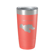 Carp Lake Map Tumbler Travel Mug Insulated Laser Engraved Coffee Cup Michigan 20 oz - Freeyouthzbandz