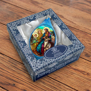 Holy Family Drop Glass Ornament by G. Debrekht - Nativity Holiday Decor - 757 - 054 - Freeyouthzbandz
