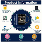 To My Son Black Wolf Coffee Mug - 11oz Ceramic Cup - Freeyouthzbandz