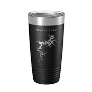 Beaver Lake Map Tumbler Travel Mug Insulated Laser Engraved Coffee Cup Arkansas 20 oz - Freeyouthzbandz