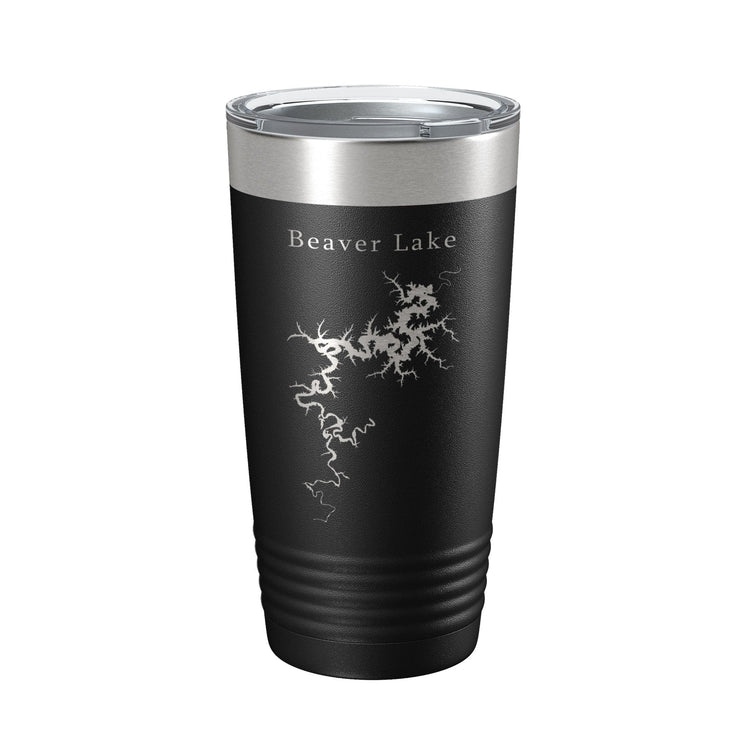 Beaver Lake Map Tumbler Travel Mug Insulated Laser Engraved Coffee Cup Arkansas 20 oz - Freeyouthzbandz