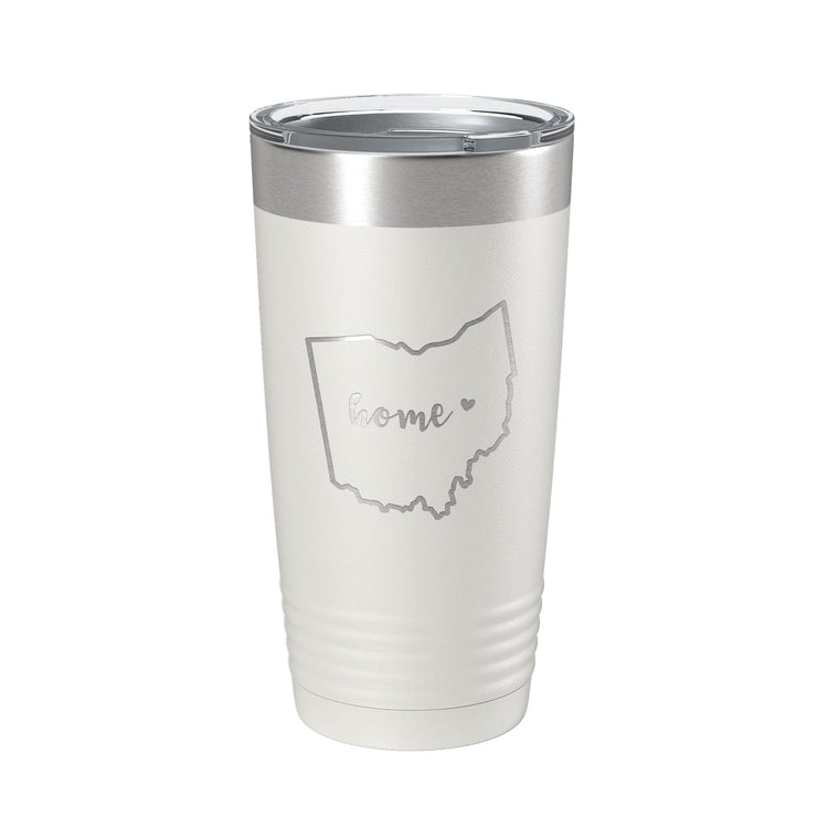 Ohio Tumbler Home State Travel Mug Insulated Laser Engraved Map Coffee Cup 20 oz - Freeyouthzbandz