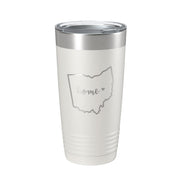 Ohio Tumbler Home State Travel Mug Insulated Laser Engraved Map Coffee Cup 20 oz - Freeyouthzbandz