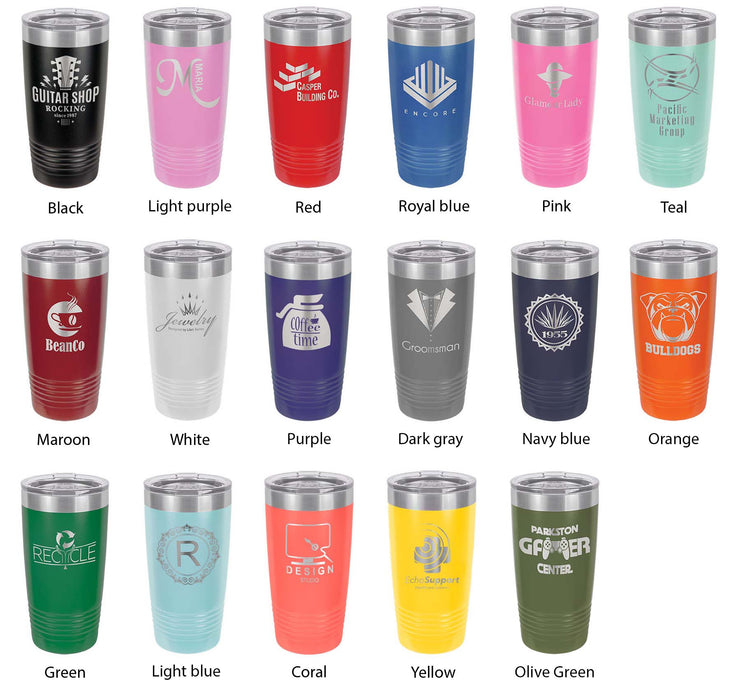 Ohio Tumbler Home State Travel Mug Insulated Laser Engraved Map Coffee Cup 20 oz - Freeyouthzbandz