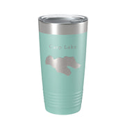 Carp Lake Map Tumbler Travel Mug Insulated Laser Engraved Coffee Cup Michigan 20 oz - Freeyouthzbandz