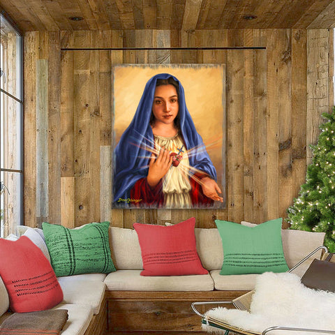 Immaculate Heart of Mary Wall Art by D. Gelsinger - Nativity Holiday Decor - 95686B - DG - Freeyouthzbandz