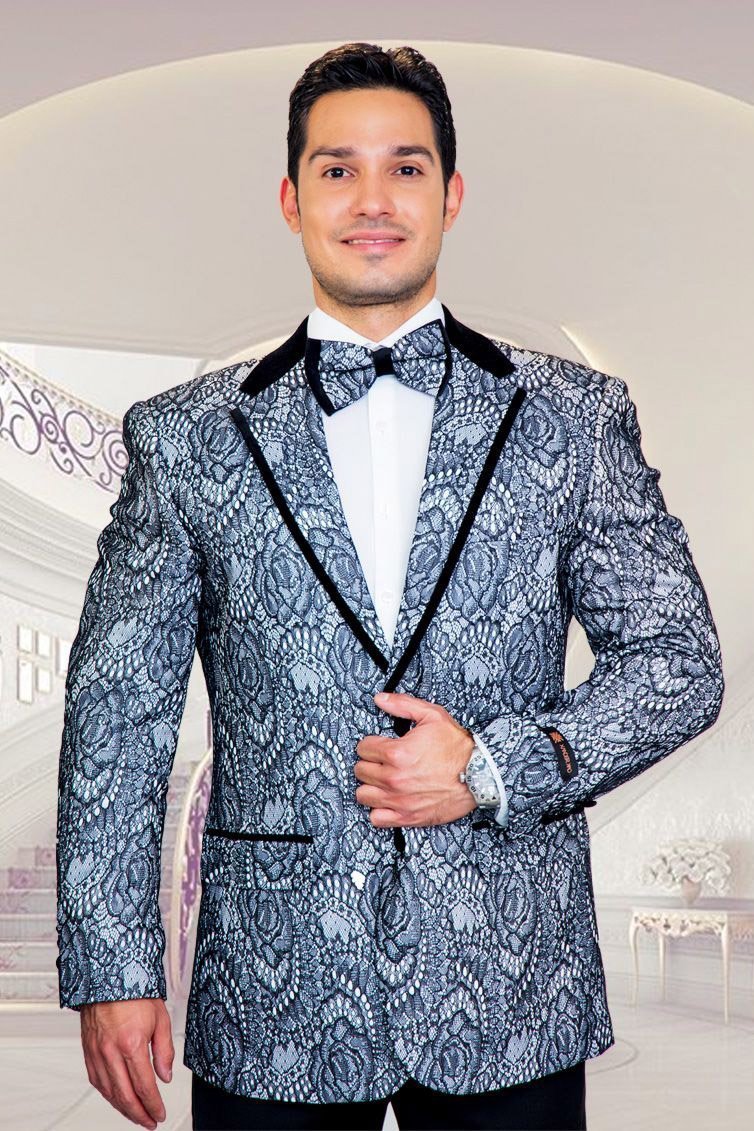 "Atlantis" Black Blazer Jacket Notch - Freeyouthzbandz