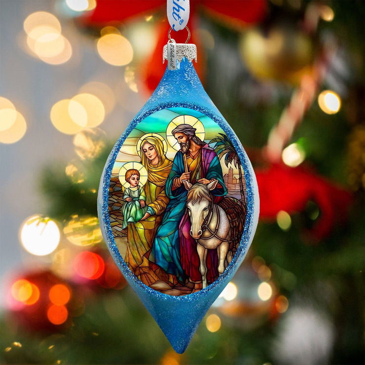 Holy Family Drop Glass Ornament by G. Debrekht - Nativity Holiday Decor - 757 - 054 - Freeyouthzbandz