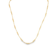 18K Gold Filled 4mm Beaded Chain Necklace (H184) - Freeyouthzbandz