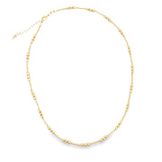 18K Gold Filled 4mm Beaded Chain Necklace (H184) - Freeyouthzbandz