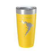 Lake Waco Map Tumbler Travel Mug Insulated Laser Engraved Coffee Cup Texas 20 oz - Freeyouthzbandz