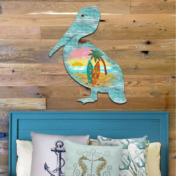 Pelican Decorative Coastal Door Decor by G. DeBrekht - Coastal Holiday Decor - 8198543H - Freeyouthzbandz