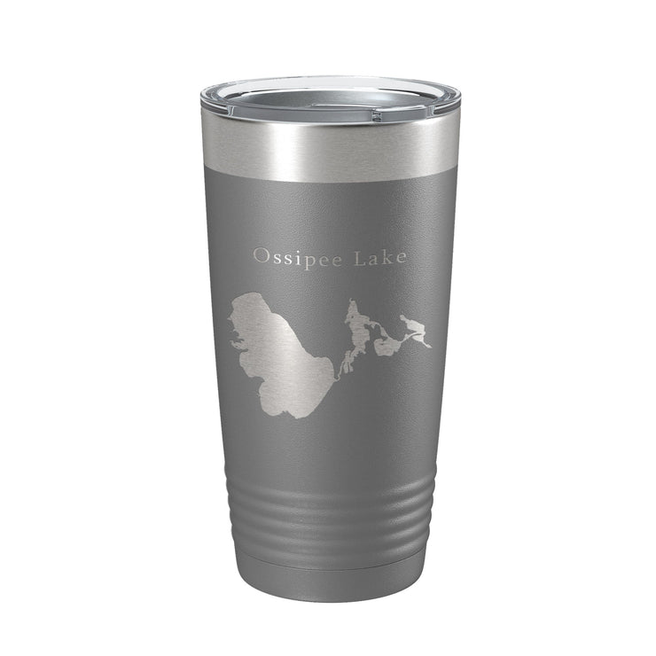 Ossipee Lake Map Tumbler Travel Mug Insulated Laser Engraved Coffee Cup New Hampshire 20 oz - Freeyouthzbandz