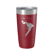 Lake Waco Map Tumbler Travel Mug Insulated Laser Engraved Coffee Cup Texas 20 oz - Freeyouthzbandz