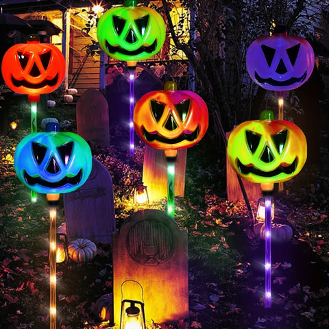 Solar - Powered Halloween Pumpkin Lights - Freeyouthzbandz