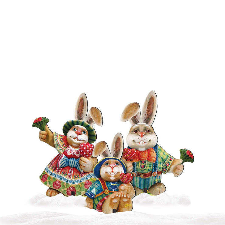 Easter Bunny Family Outdoor Decor by G. DeBrekht - Easter Spring Decor - 8154420F - S3 - Freeyouthzbandz
