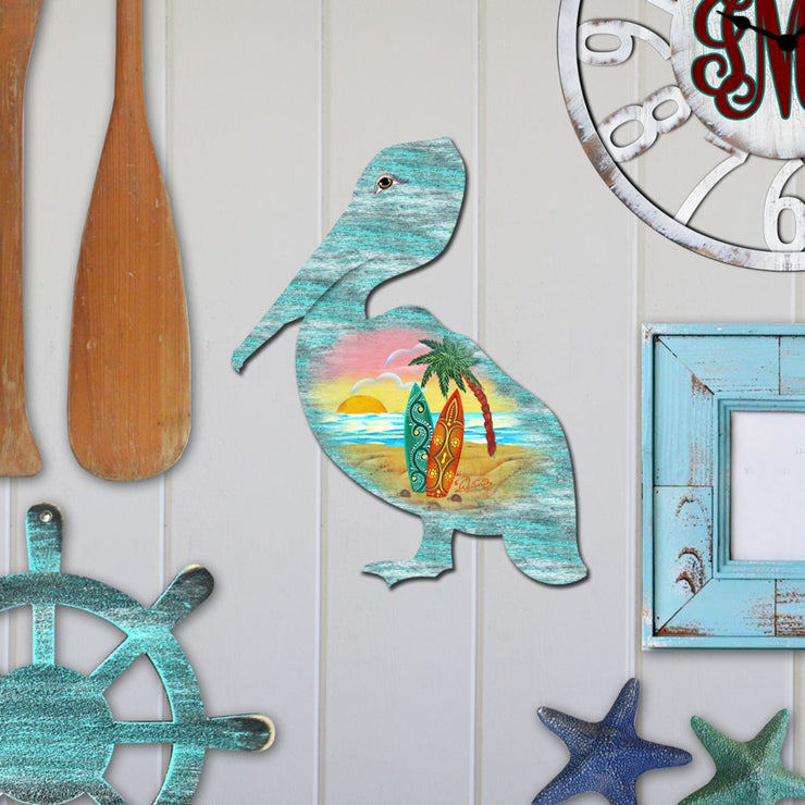 Pelican Decorative Coastal Door Decor by G. DeBrekht - Coastal Holiday Decor - 8198543H - Freeyouthzbandz