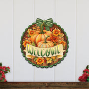 Welcome Front Door Welcome Sign, Wooden Front Porch Decor by G. Debrekht Thanksgiving Halloween Decor - 933123H - Freeyouthzbandz