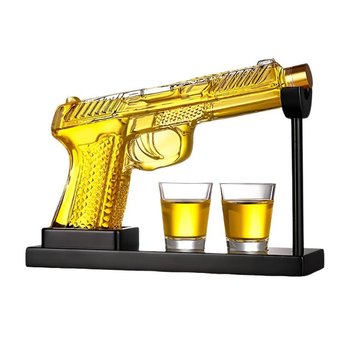 Gun Whiskey Decanter Set with Shot Glasses - Freeyouthzbandz