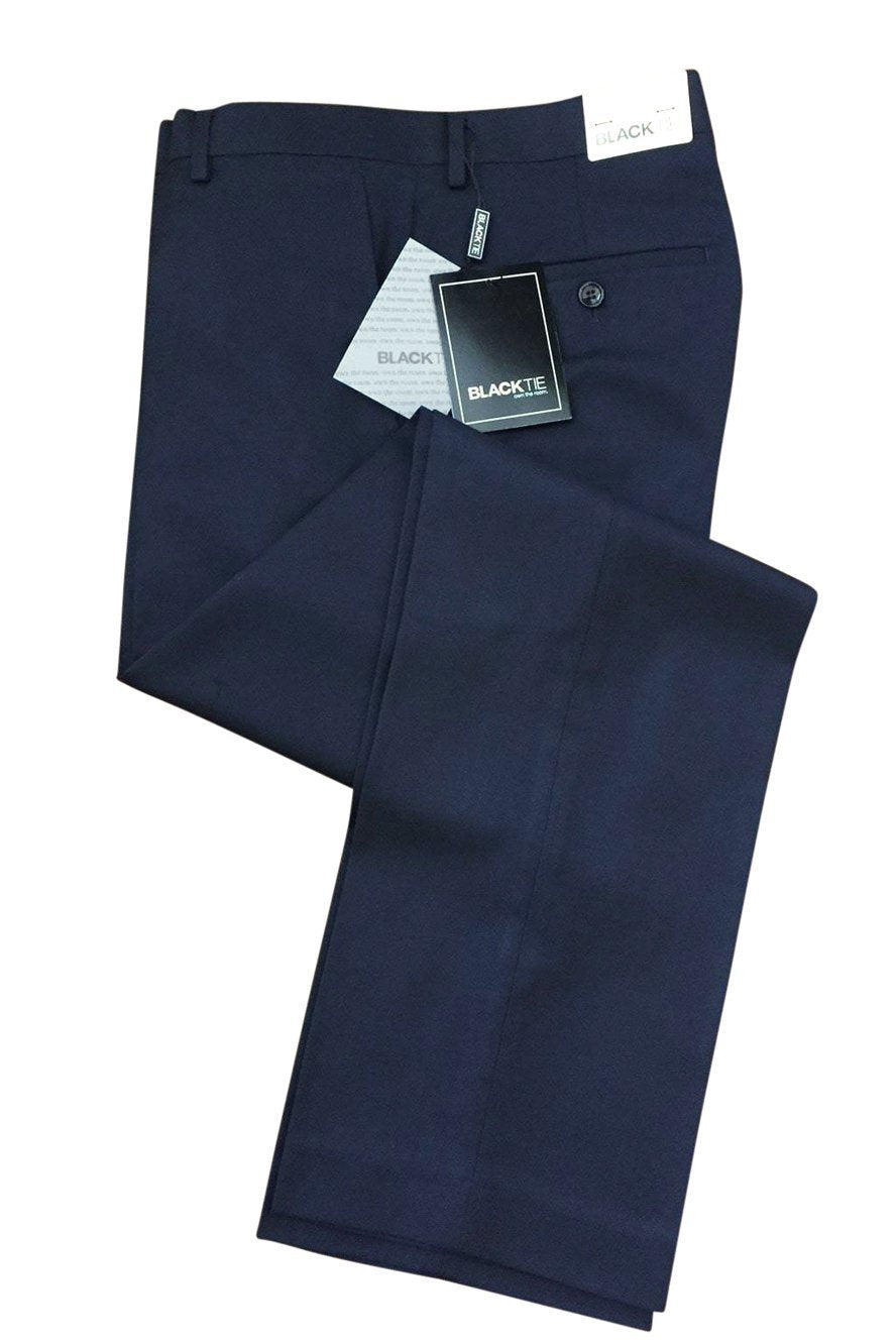 "Bradley" Midnight Navy Luxury Wool Blend Suit Pants - Unhemmed - Freeyouthzbandz