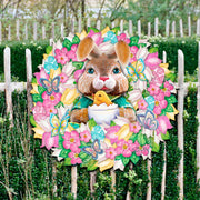 Bunny Holiday Door Wreath by G. DeBrekht - Easter Spring Decor - 8185301 - 2H - Freeyouthzbandz