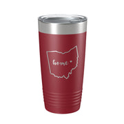 Ohio Tumbler Home State Travel Mug Insulated Laser Engraved Map Coffee Cup 20 oz - Freeyouthzbandz