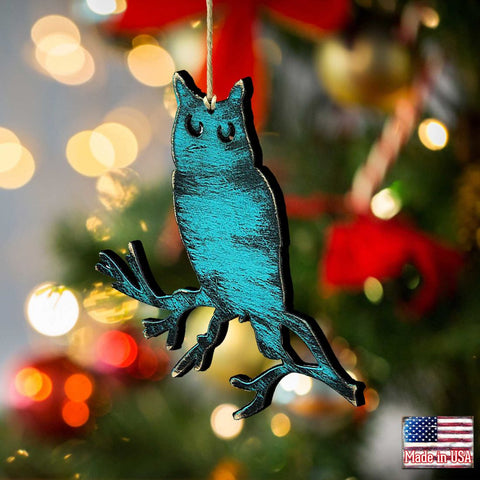 Rustic Owl Wooden Ornaments by Nature Wonders - Wildlife Holiday Decor - 8198218 - Freeyouthzbandz