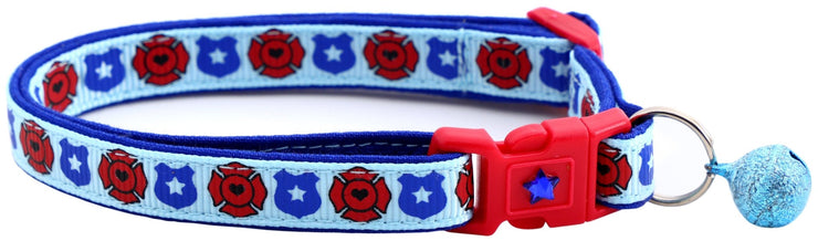 Fire and Police Badges Cat Collar - Freeyouthzbandz