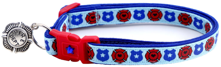 Fire and Police Badges Cat Collar - Freeyouthzbandz