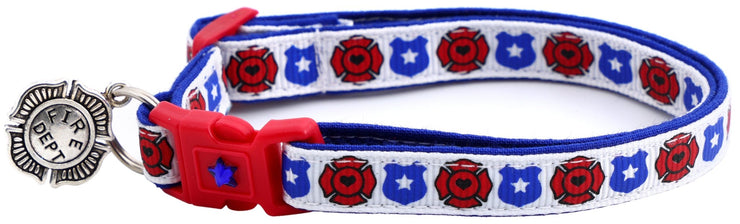 Fire and Police Badges Cat Collar - Freeyouthzbandz